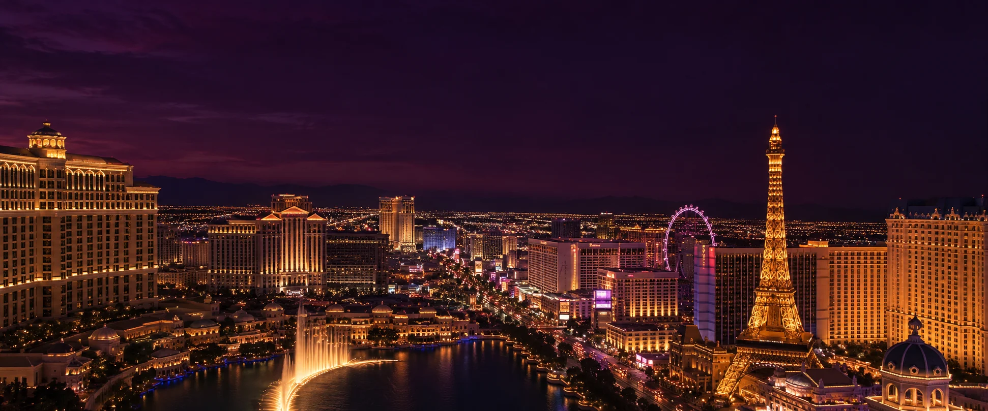 Las Vegas lights at night